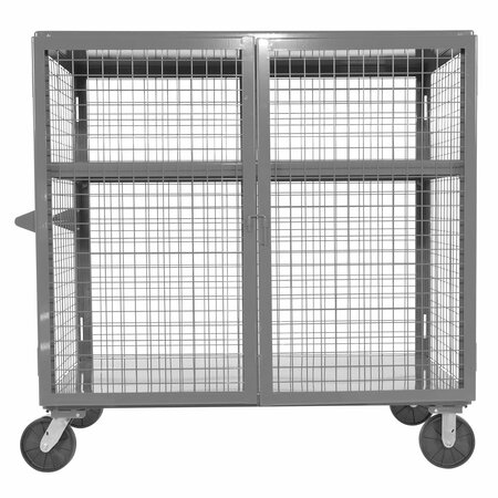 VESTIL Steel Security Cart 30x60 Gray SCW-XM-3060-GYSG